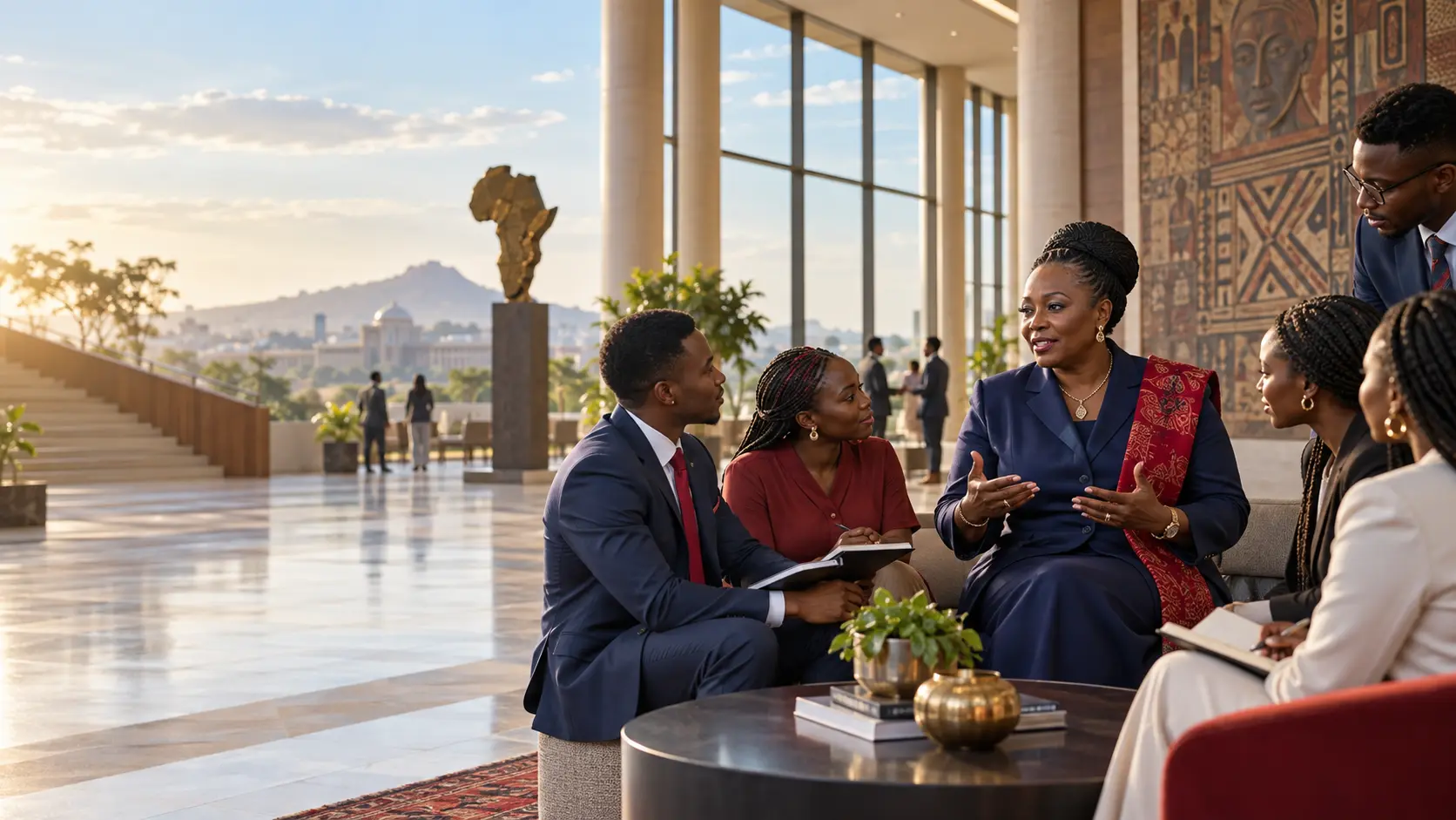 Senior African executive mentoring emerging leaders